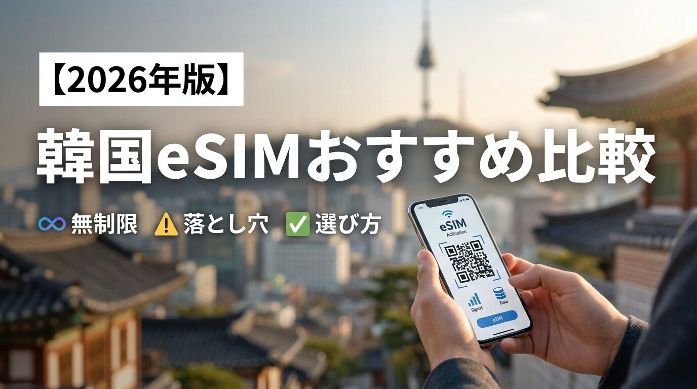【2026年版】韓国eSIMおすすめ比較｜無制限の落とし穴など失敗しない選び方