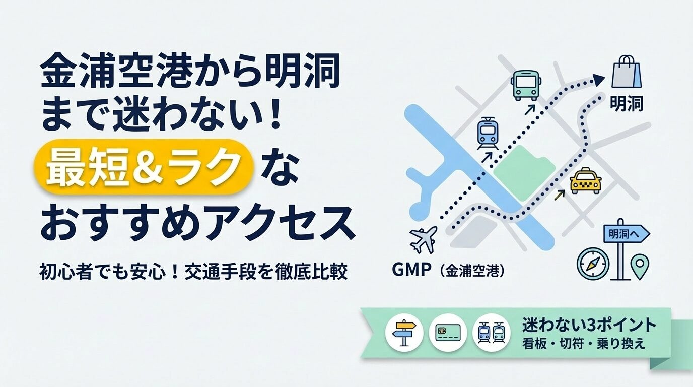 金浦空港から明洞まで迷わない!最短&ラクなおすすめアクセス