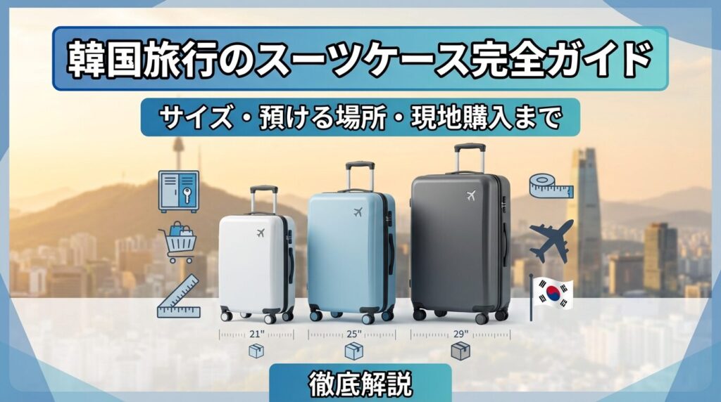 韓国旅行のスーツケース完全ガイド｜サイズ・預ける場所・現地購入まで徹底解説