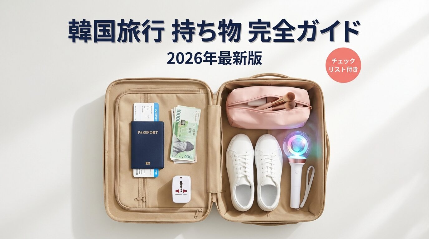 韓国旅行持ち物完全ガイド2026
