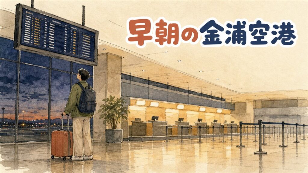 金浦空港 早朝出発は始発で間に合う?タクシー・前泊の判断