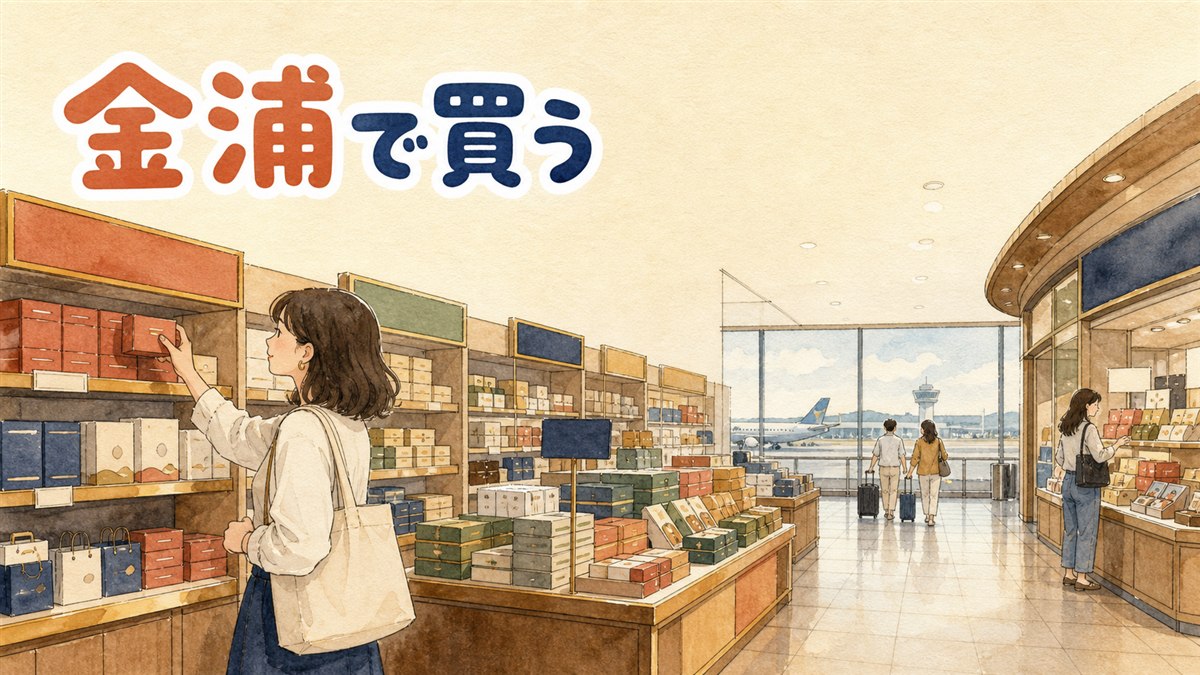 金浦空港の国際線ターミナル3階、保安検査を通過した先にある免税店エリアの入口イメージ