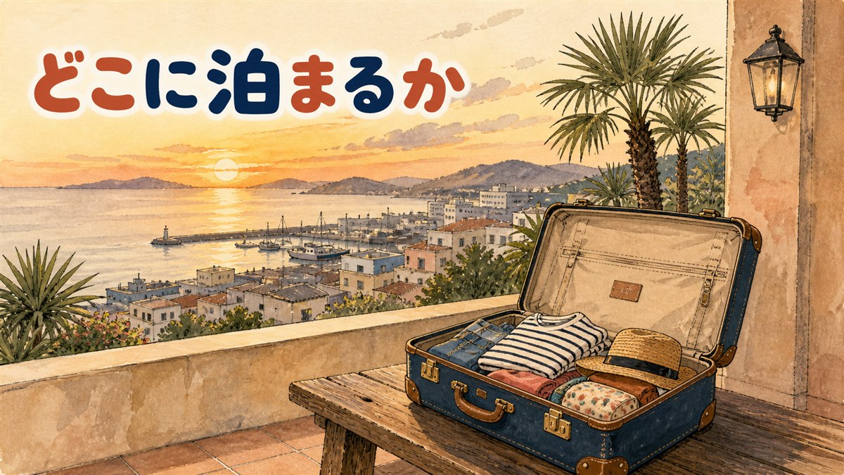 済州島の4つの宿泊エリアを見渡すイメージ