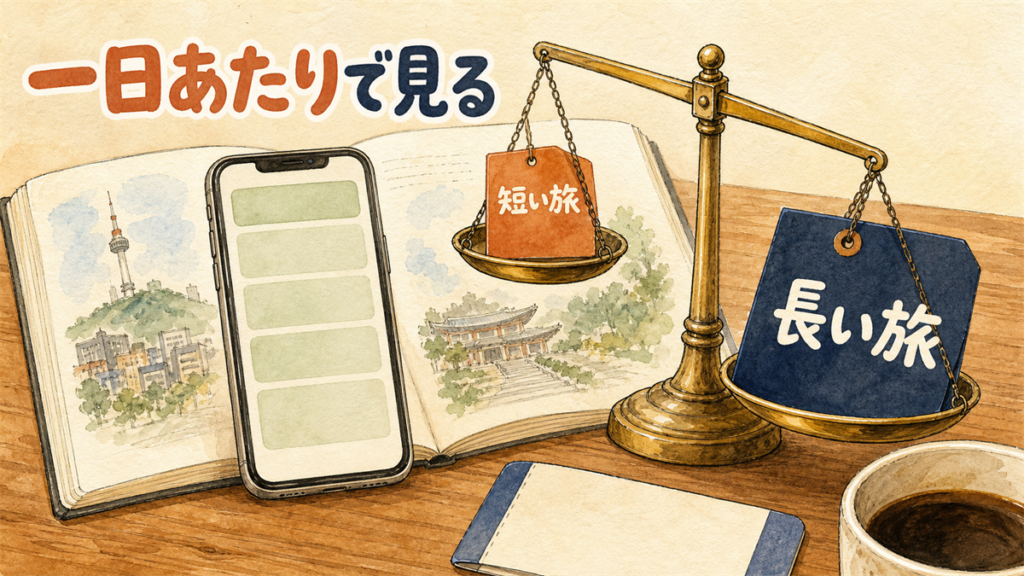 韓国eSIMの「安い」は1日あたり円で比べる｜日数別早見表と選び方 のアイキャッチ画像