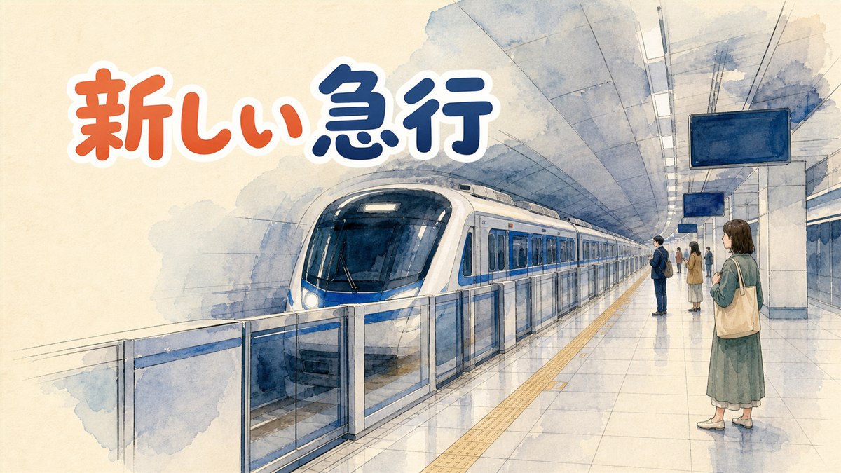 GTX-Aのホームに列車が停車している駅の様子