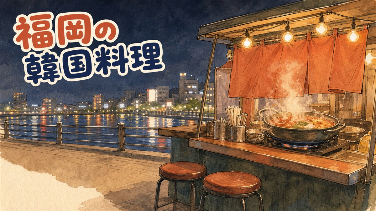 福岡の博多・天神・中洲で韓国料理店を選ぶときのエリアの使い分けを示したアイキャッチ