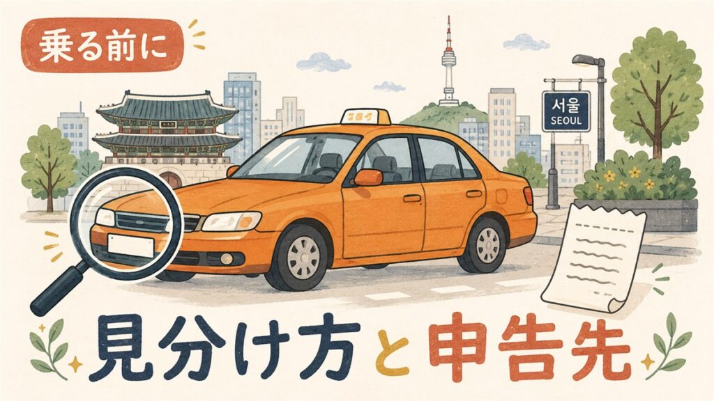 韓国のタクシーで料金トラブルを避ける方法を解説する記事のアイキャッチ画像