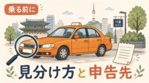 韓国のタクシーで料金トラブルを避ける方法を解説する記事のアイキャッチ画像