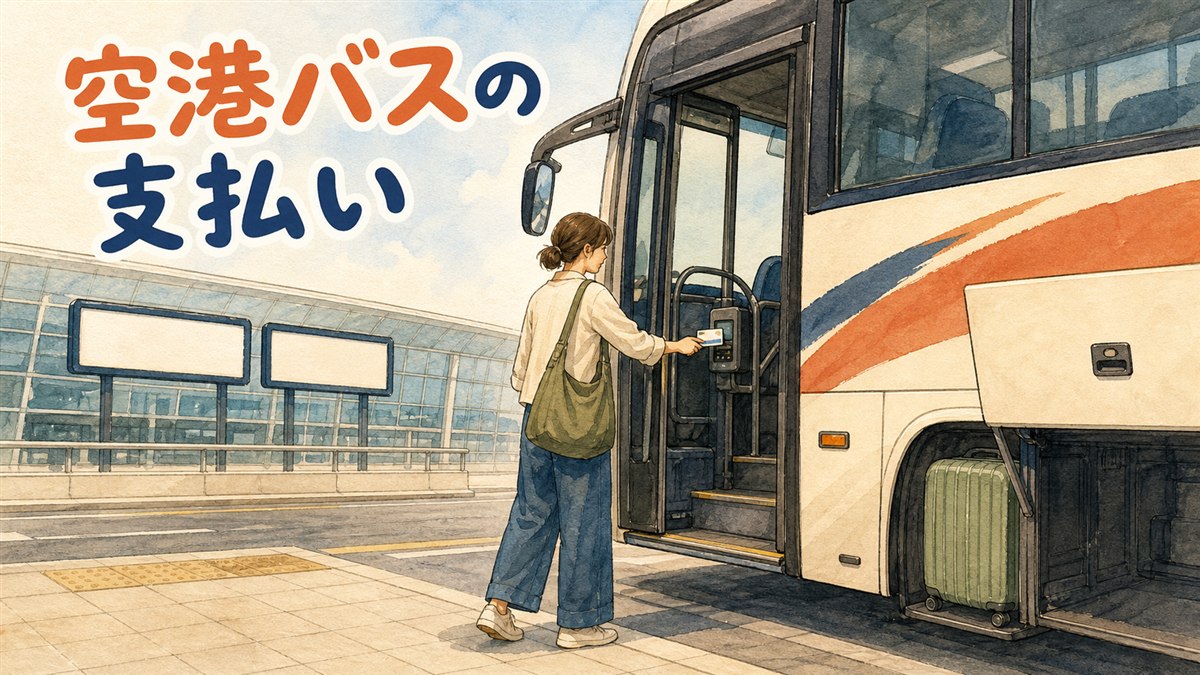 仁川空港の到着ロビーでリムジンバスの支払い方法を確認する旅行者のイメージ