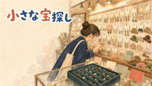 ソウル弘大の露店でアクセサリーを選ぶ女性旅行者の情景