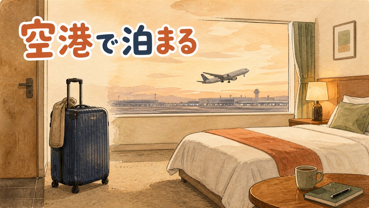 仁川空港のターミナル内、出国審査を通過した後のエリアにあるトランジットホテルの入口イメージ