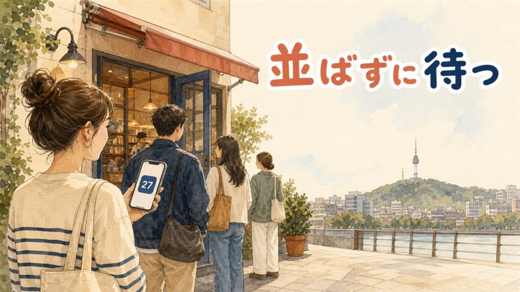 韓国カフェのウェイティングアプリ、海外番号でも使える？