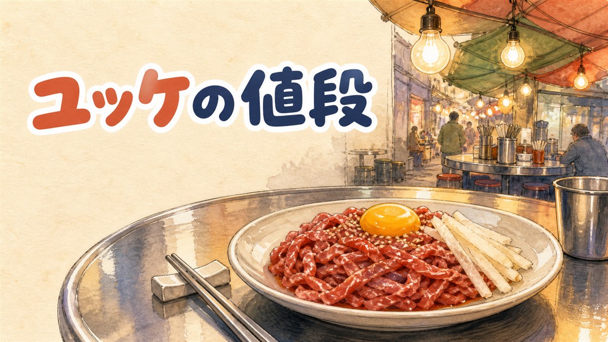 ソウル・広蔵市場のユッケ通りで供される育会の一皿