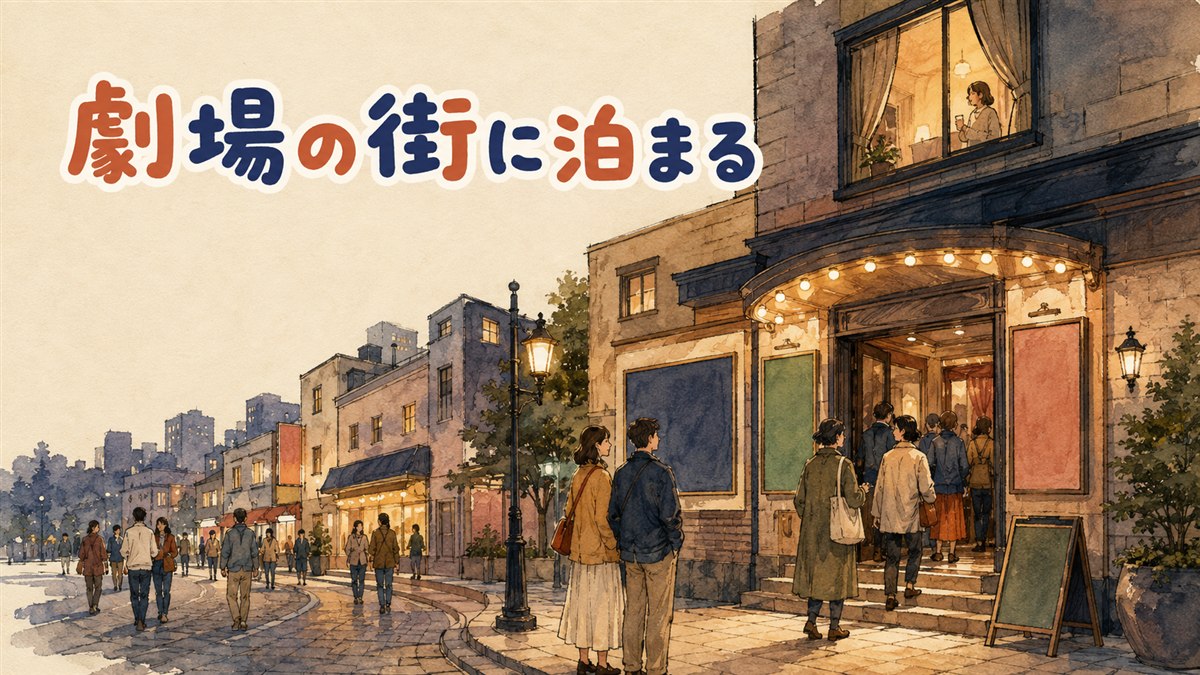 ソウルの大学路（テハンノ）の街並みと小劇場が並ぶ通りのイメージ