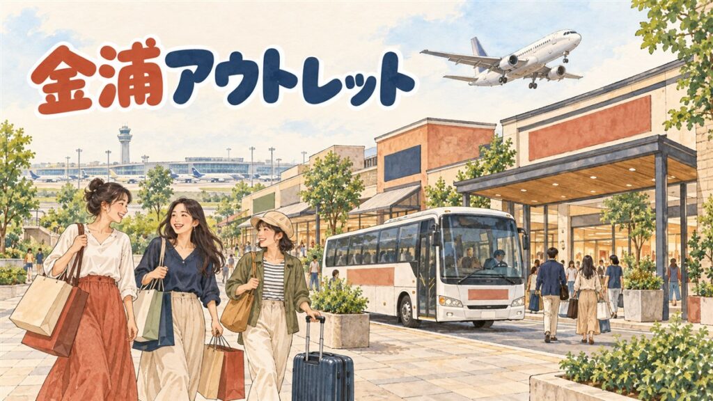 金浦空港近くの現代プレミアムアウトレット金浦店へ向かうバス停の風景