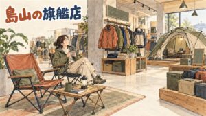 ソウル島山公園エリアに立つヘリノックスウェアの旗艦店の外観イメージ