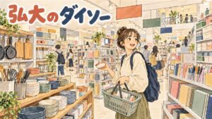 弘大にある複数のダイソー店舗の入口イメージ