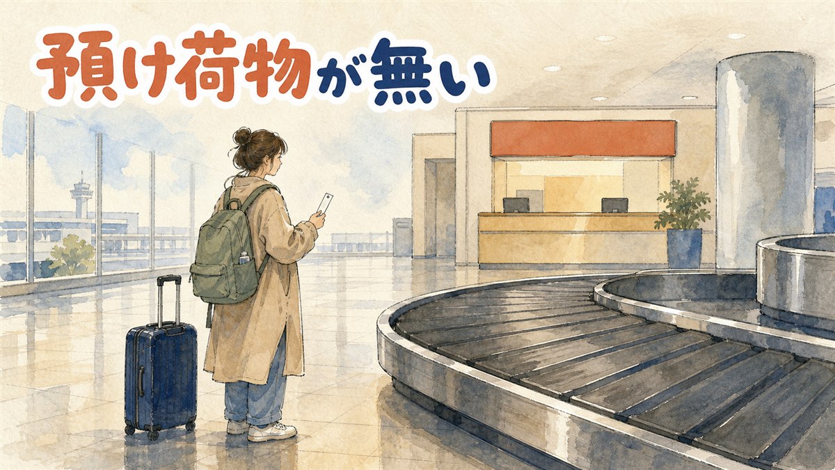 仁川空港の手荷物ターンテーブル前で荷物を探す旅行者