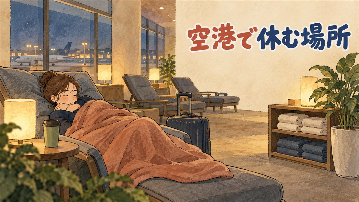仁川空港の地下でスーツケースを引きながらサウナ施設の案内板を見上げる旅行者