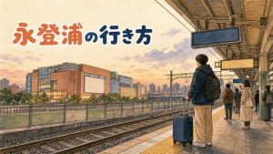 仁川空港から永登浦へ向かう乗換ルートのイメージ