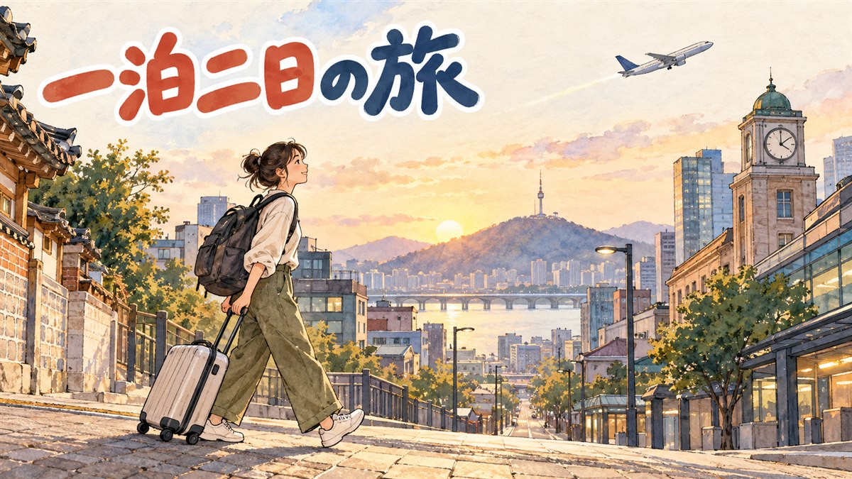 早朝の空港で機内持ち込みサイズのスーツケースを引く旅行者が、搭乗ゲートへ向かって歩いている情景