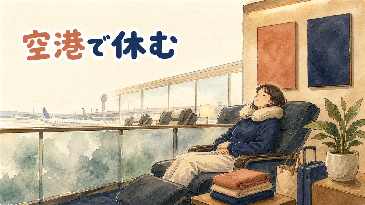 仁川国際空港の保安検査ゲート前で、行き先を示す案内サインを見上げる旅行者の後ろ姿