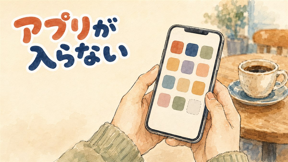 日本のスマホ画面でApp StoreとGoogle Playを見比べる旅行者の手元