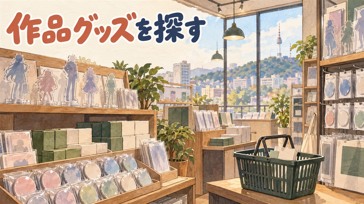 建大のロッテシネマ内ポップアップストアでHUNTER×HUNTERのグッズを手に取る来場者の様子