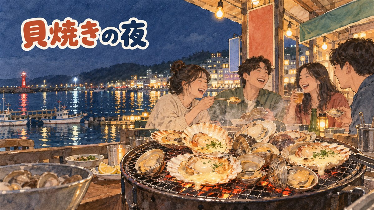 韓国の貝焼き(チョゲグイ)を食べられる釜山・仁川のエリアを比較した図解
