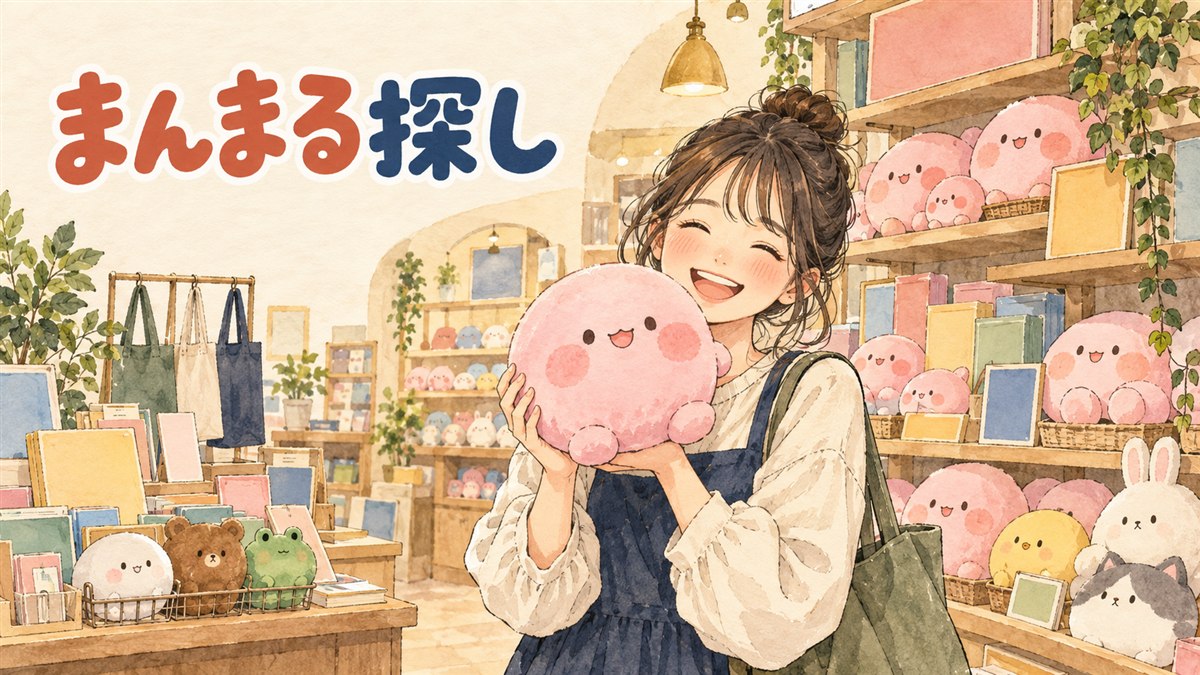 任天堂公式ショップの店先に星のカービィのぬいぐるみやグッズが並んでいる商業施設内のイメージ