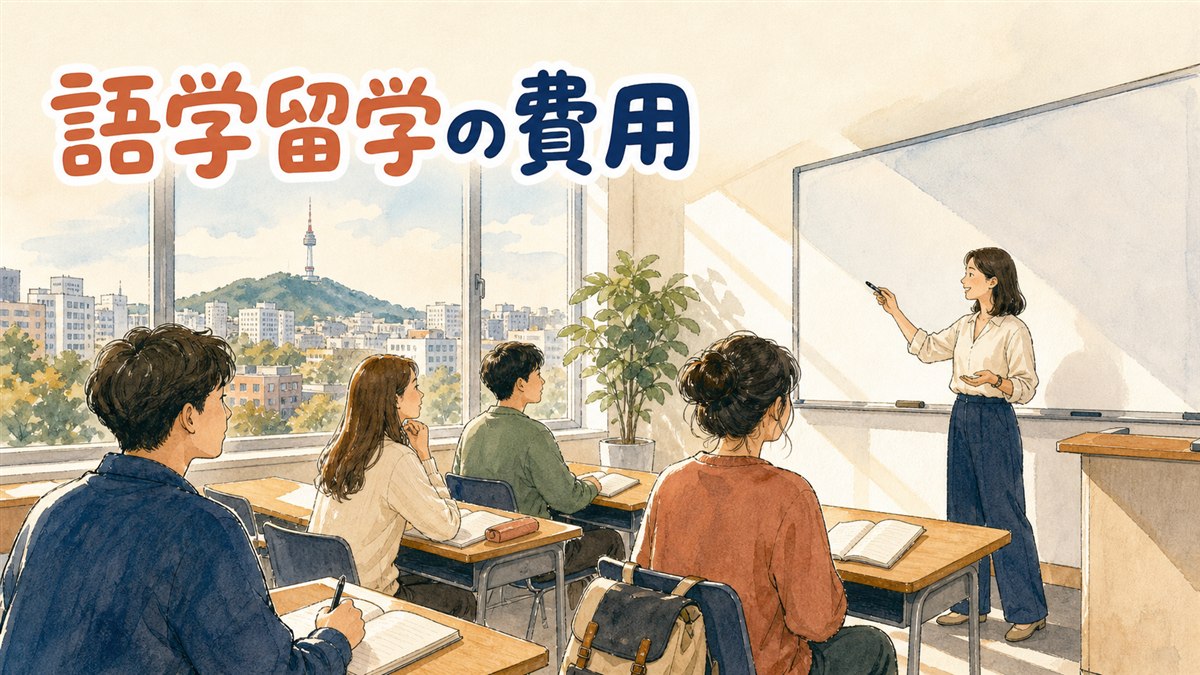 韓国の大学キャンパスで教科書を抱えて歩く留学生