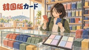 日本語版と韓国語版のポケモンカードのパックを並べて見比べている様子を示す画像