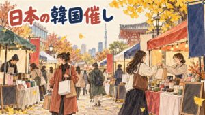 2026年10月に日本国内で開催中の韓国ブランドポップアップの会場を紹介するイメージ