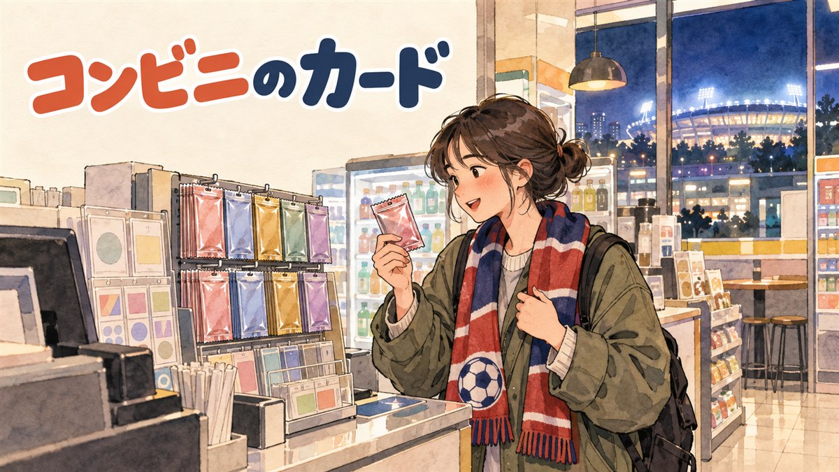 韓国セブンイレブンの店頭でKリーグ×サンリオキャラクターズのコレクションカードとランダムシール付きのパンやデザートを紹介する記事のアイキャッチ画像