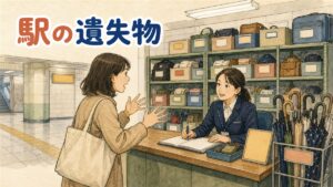 ソウルの地下鉄駅で忘れ物の問い合わせ窓口を探している利用客の様子