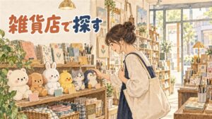 ソウルの常設キャラクターショップですみっコぐらしのぬいぐるみが並ぶ棚を眺める女性