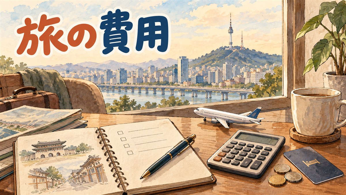 空港の出発ロビーで、家族・カップル・一人旅・学生グループがそれぞれスーツケースを持って並んでいる様子