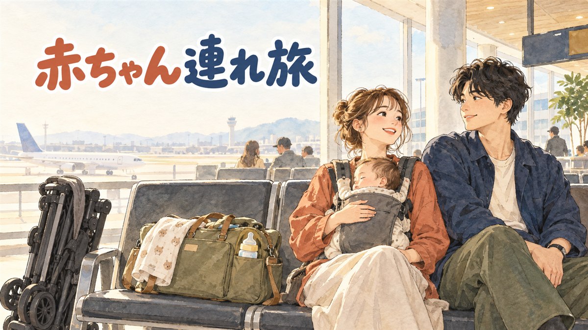仁川国際空港の授乳室でベビーカーのそばに母親が立っている情景