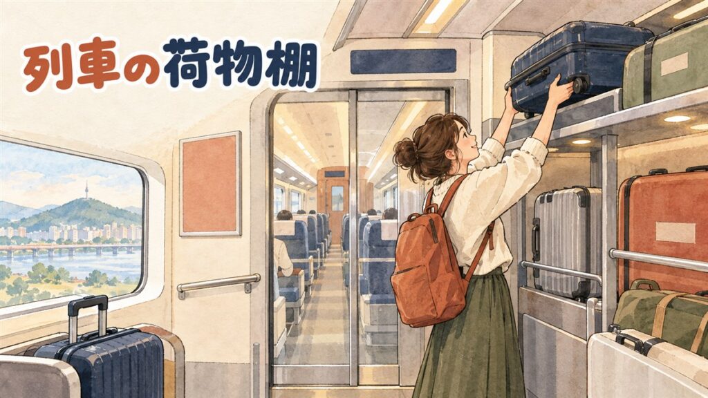 KTXのスーツケース置き場はどこ？大きな荷物の置き方と注意