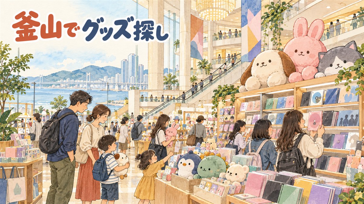 釜山新世界センタムシティモール地下1階にあるK-POP SQUARE店内のイメージ