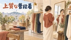 ロークラシックの直営店を探して歩く買い物客のイメージ