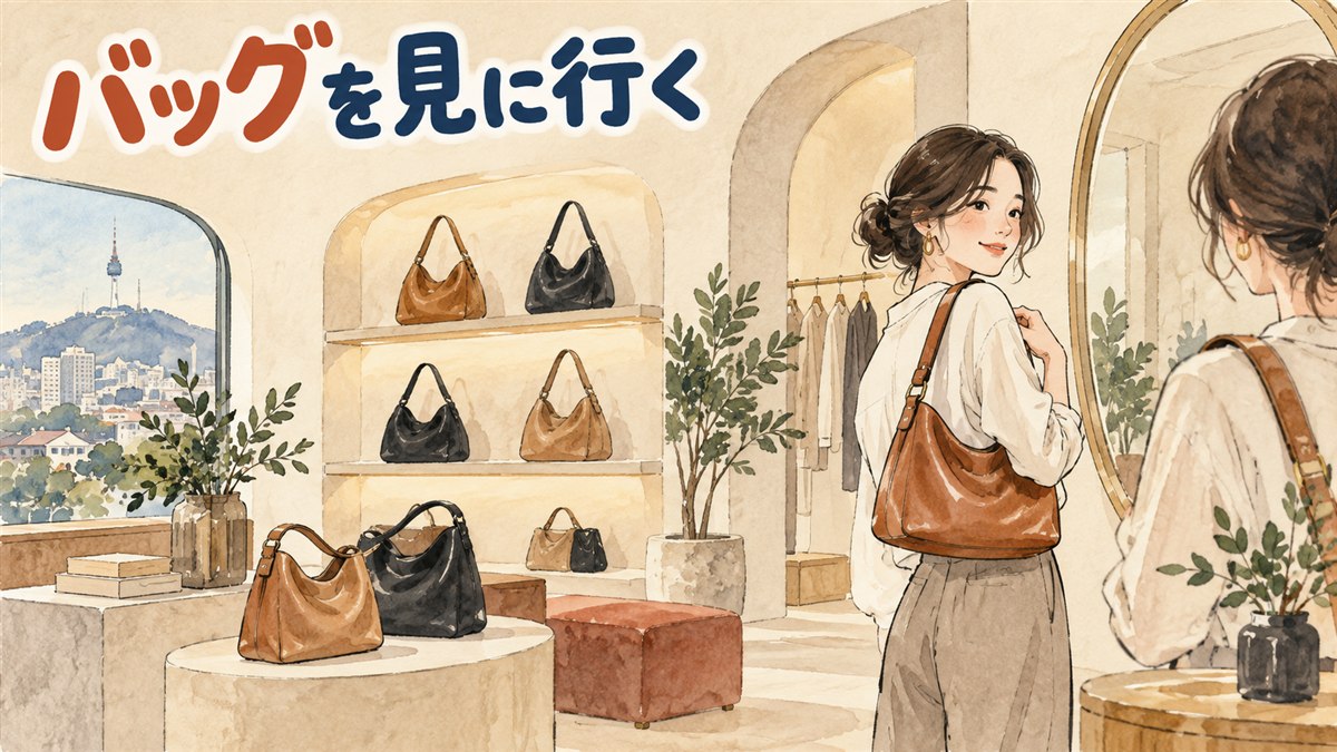 韓国のバッグブランド、マージシャーウッドの店舗イメージ