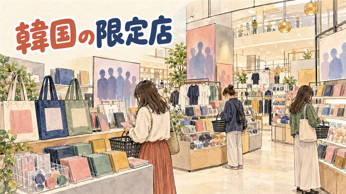 더현대 서울のポップアップ会場入口に並ぶ来場者と案内スタッフのイメージ