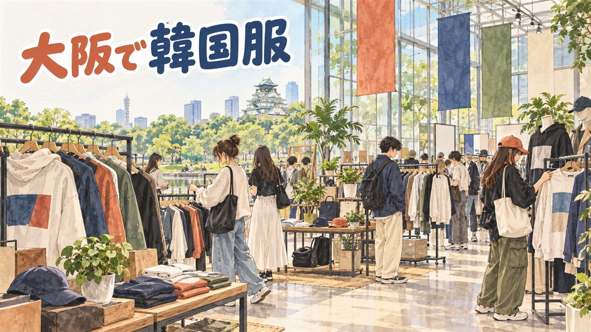 大阪梅田の商業施設前でショッピングバッグを持つ女性たちのイメージ