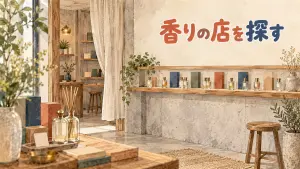 ソウルの静かな路地に立つ、白とベージュを基調にした韓国コスメブランドの直営店の外観