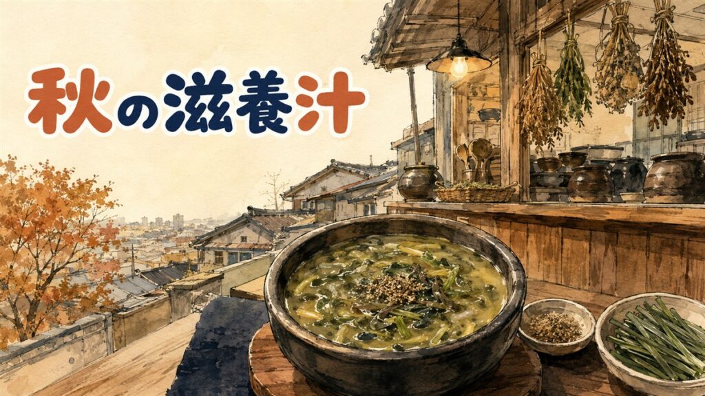 土鍋によそわれたとろみのあるどじょう汁と、添えられた薬味の小皿