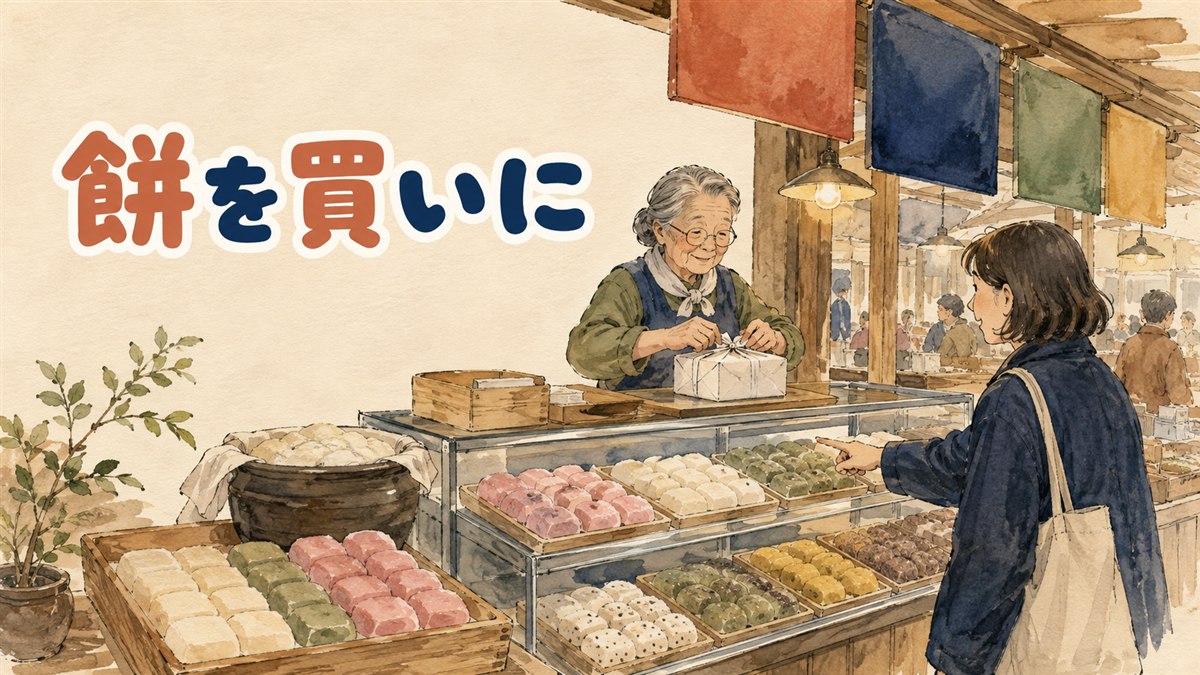 ソウルの伝統市場に並ぶ色とりどりの韓国餅