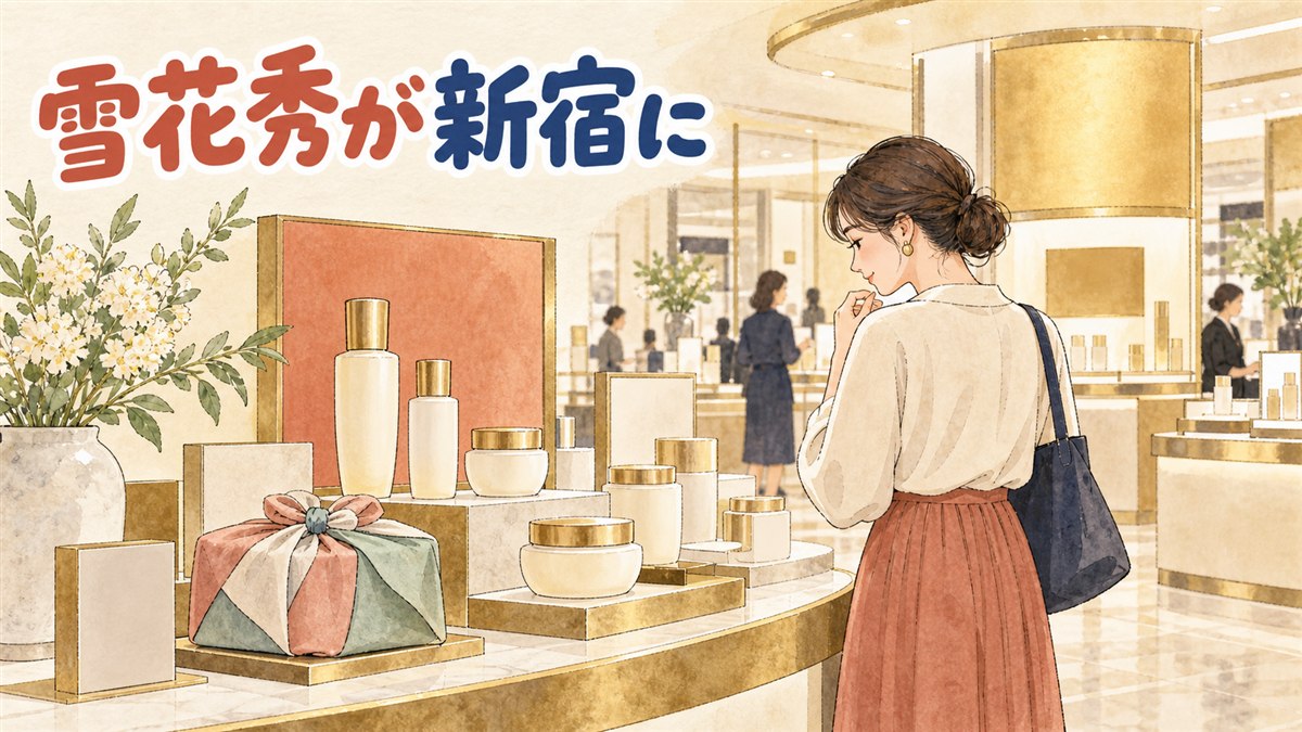伊勢丹新宿店本館1階に設けられた雪花秀のポップアップブースのイメージ
