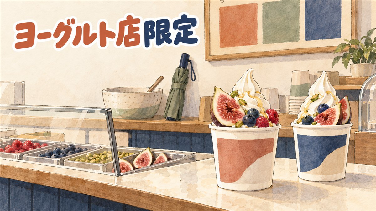 ヨーグルトワールドのサンリオ限定グッズ5点について、値段と発売時期を並べた表の図