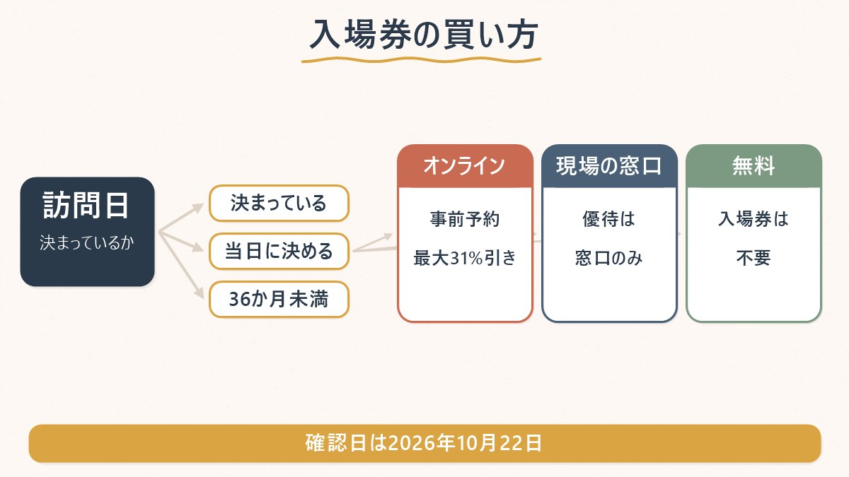 SEA LIFE釜山アクアリウムの買い方を、日程が決まっている人・当日決める人・36か月未満で分けた分岐図